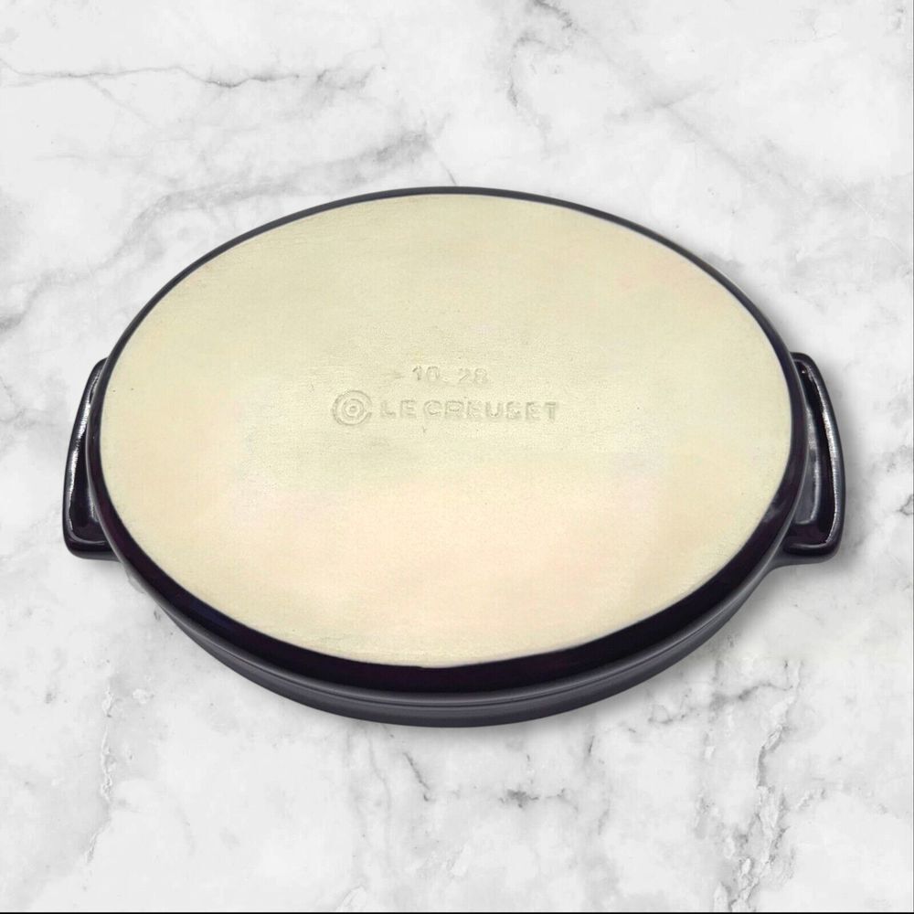 Le Creuset RARE Oval Baker Gratin Dish 10 28 Casserole Stoneware CASSIS Retired - Picture 8 of 13